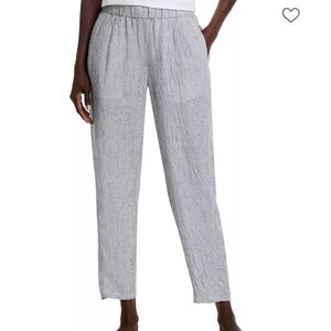 EILEEN FISHER ORGANIC LINEN Lantern Ankle Pleated Crinkle Pants/Capri XS